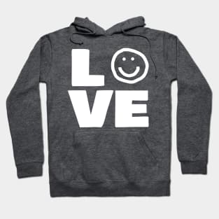 Love Smiley Face Typography Hoodie